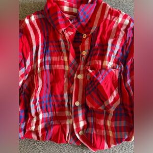 TALBOTS PLAID BUTTON DOWN